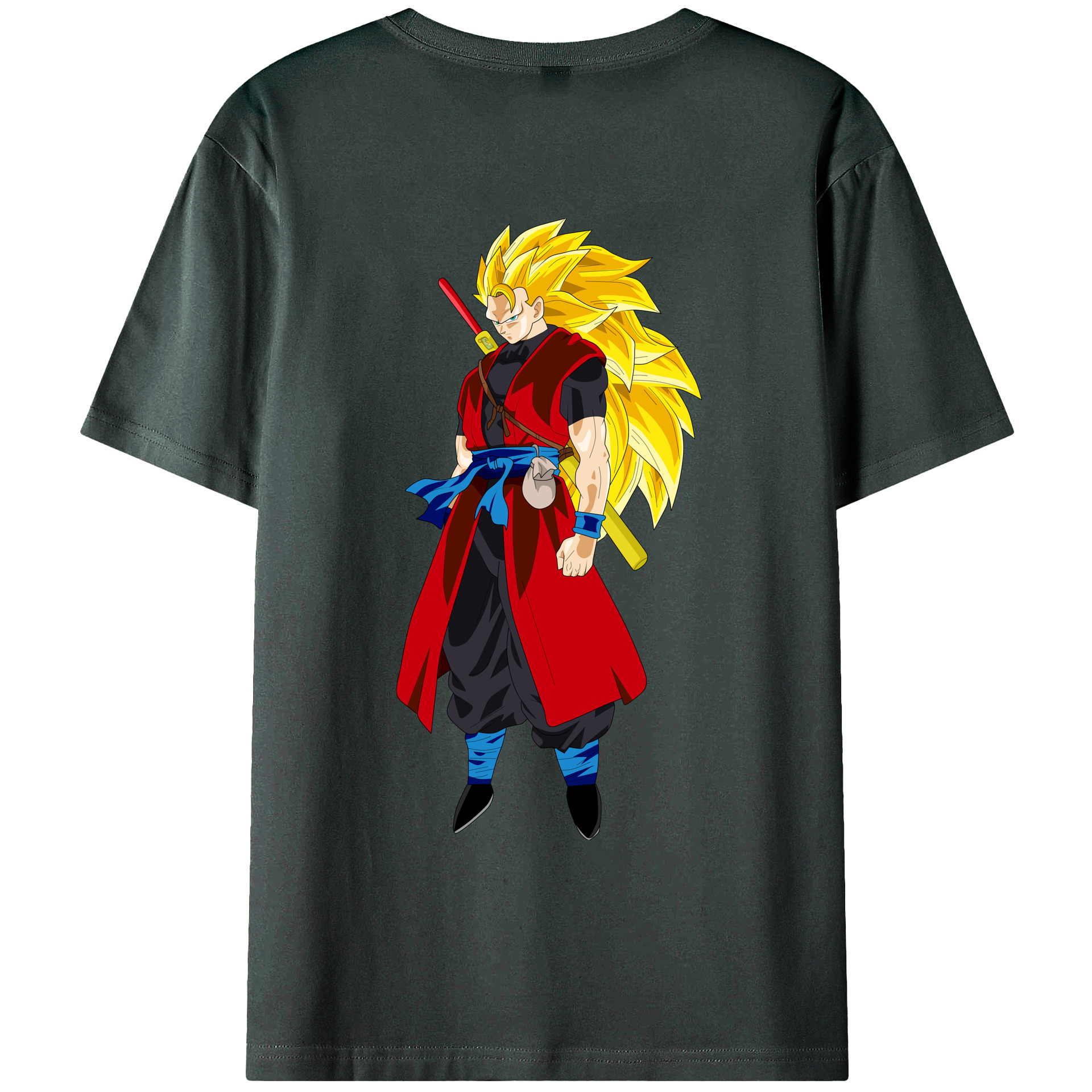（画像用） ドラゴンボール トランクス（Torankusu）DRAGON BALL Trunks 綿100％ メンズ半袖Tシャツ（バックプリント） 通気性